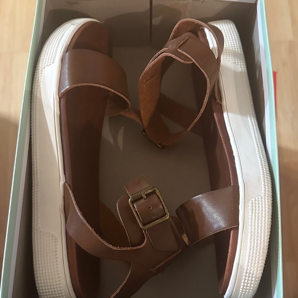 Mia Girl Brown Leather Women's Sandals